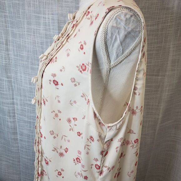 Pretty Lauren Conrad Bow Front Sleeveless Top womens size XL Casual Blouse - Picture 3 of 7